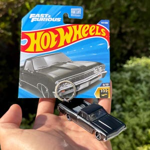 1967 Chevy El Camino Keychain, Black 1967 Chevy El Camino Keyring, Old Vintage El Camino Charms