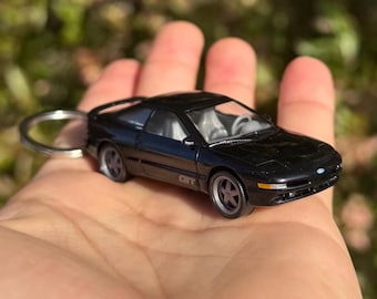 Ford Probe Keychain, Black 1995 Ford Probe GT Keyring, 1990s Ford Probe GT Charms