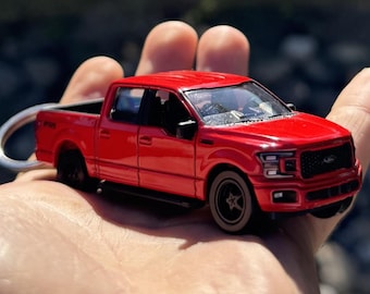 Ford F150 Red Keychain Mini Scale F-150 Truck Keyring Charms