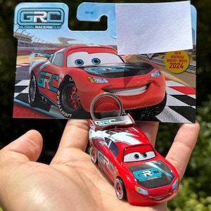 Lighting McQueen Keychain, Pixar Lightning McQueen Cars Keyring , Disney Cars Charms, Lightning McQueen GRC Key Chain