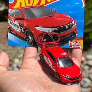 Honda Civic Type R Keychain, Red Honda Civic Keyring, Red Honda Civic Accessories