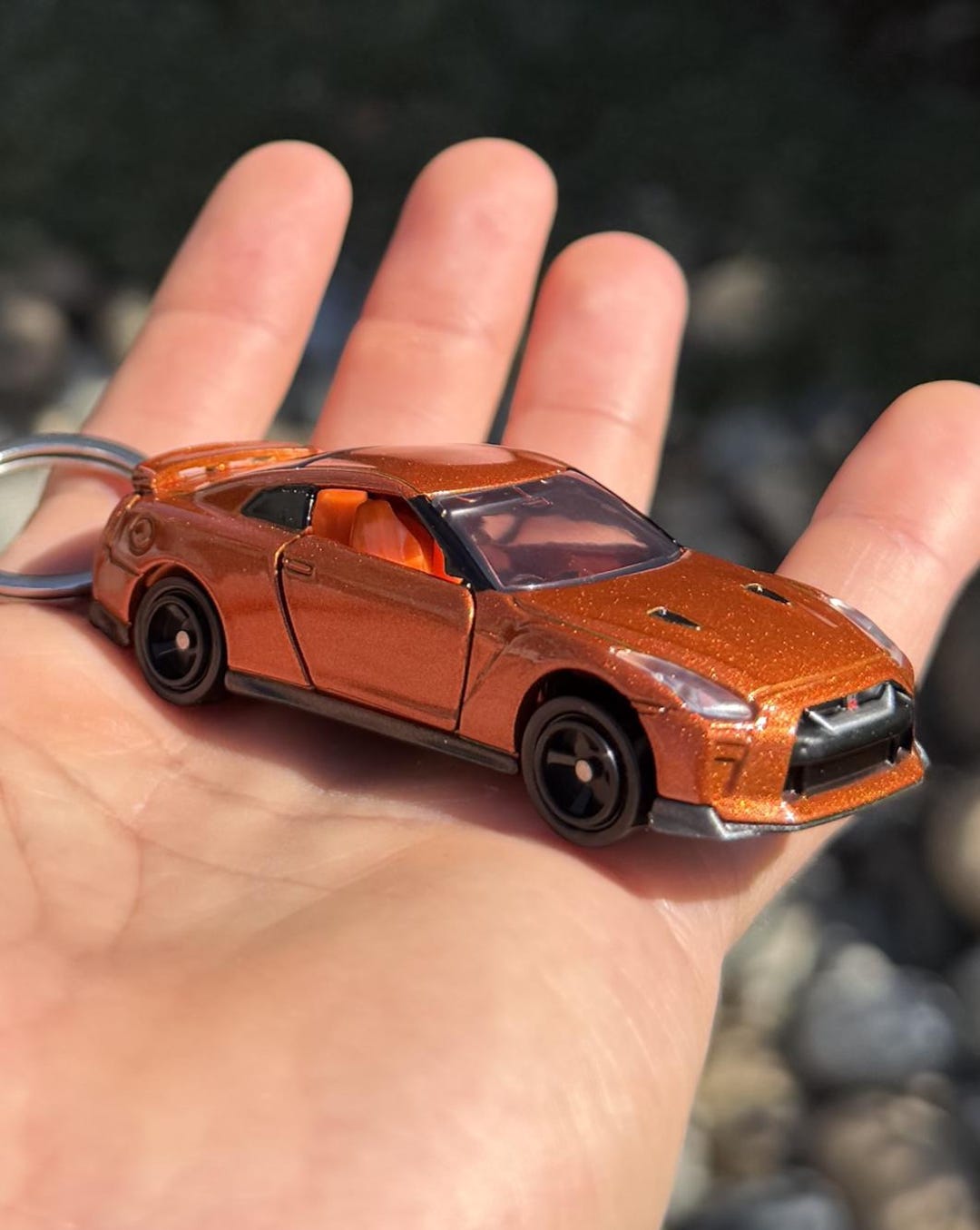 Nissan GT-R R35 Keychain Copper Keyring Accessories Mini JDM Car Charm ...