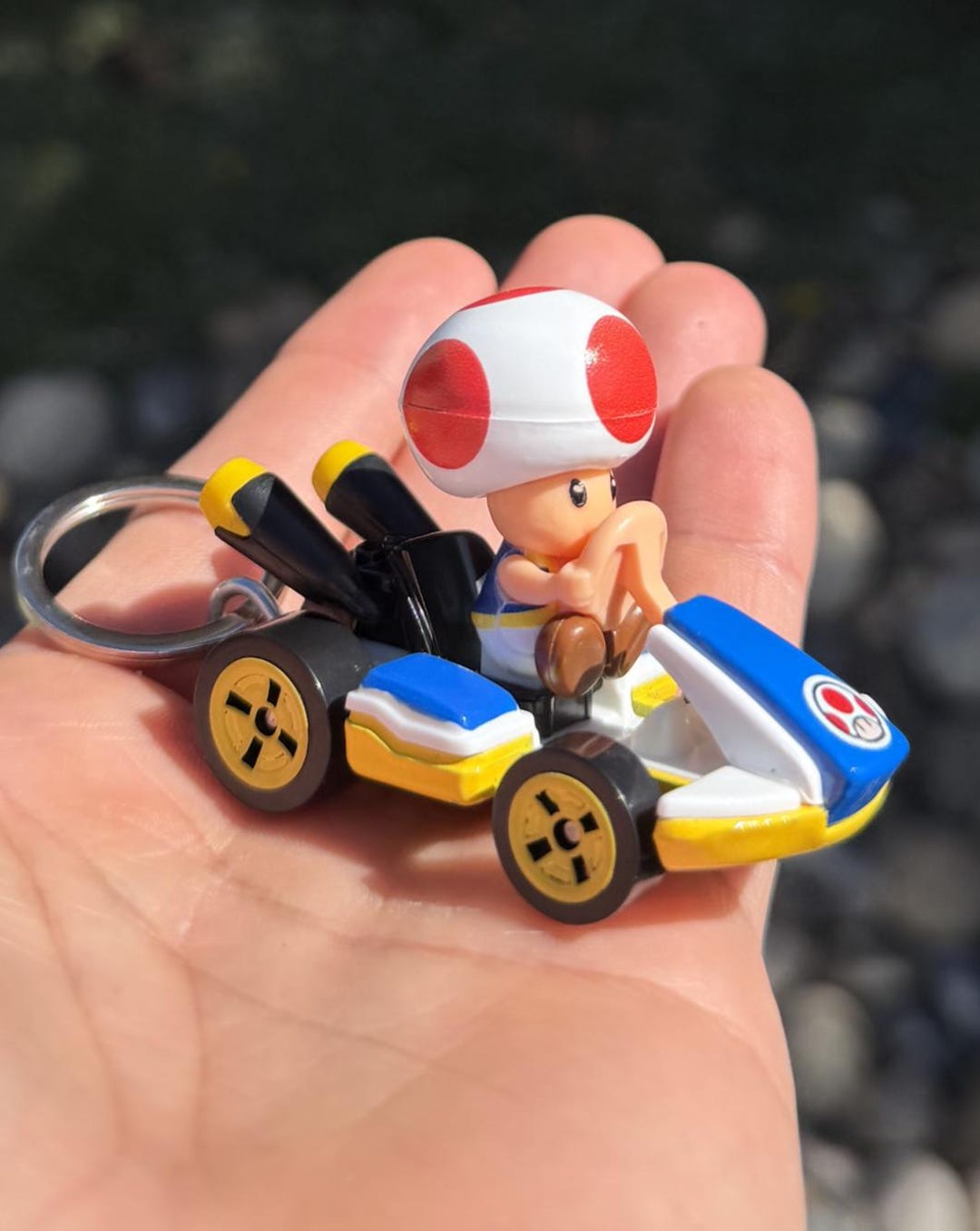 Toad Mario Kart Keychain Keyring Accessories Mini Cartoon Car Charm - Etsy