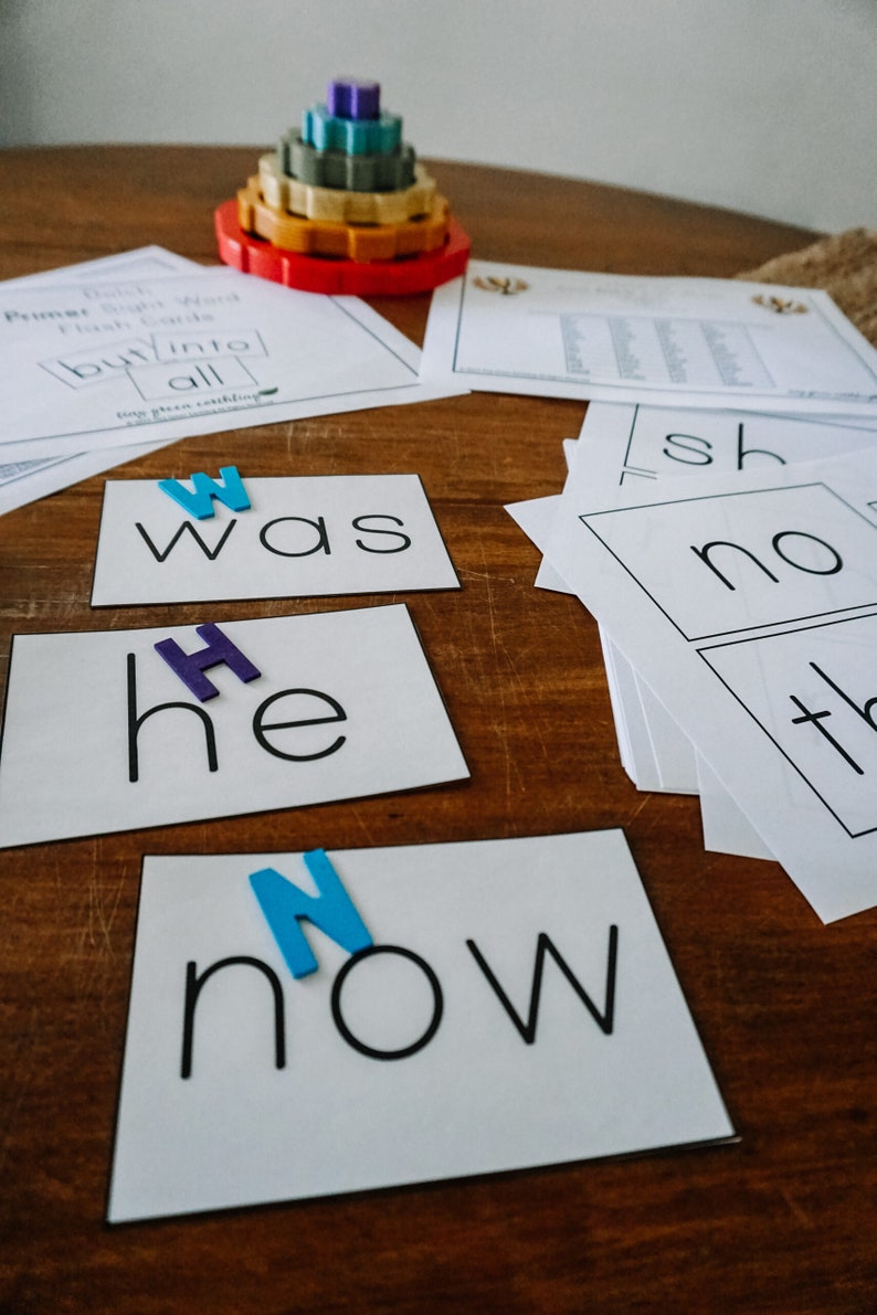 Dolch Primer Sight Words Flash Card Printable (LARGE & MINIMALIST) - Etsy