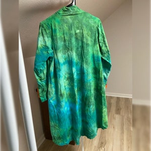 Spolverino tie-dye da donna grande