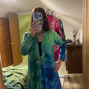 Spolverino tie-dye da donna medio