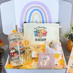 Personalized Teacher Appreciation Gift Box for New Teacher Preschool Teacher,Thank You Gift Box with Custom Tumbler