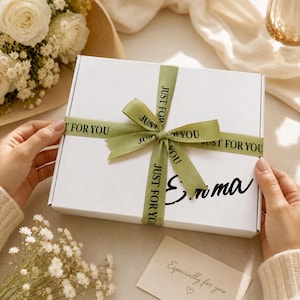 Spa Gift Box for Her, Birth Flower Cup Gift Set, Custom Name Glass Tumbler, Fresh Citrus Birthday Gift, Pampering Gift Box image 6