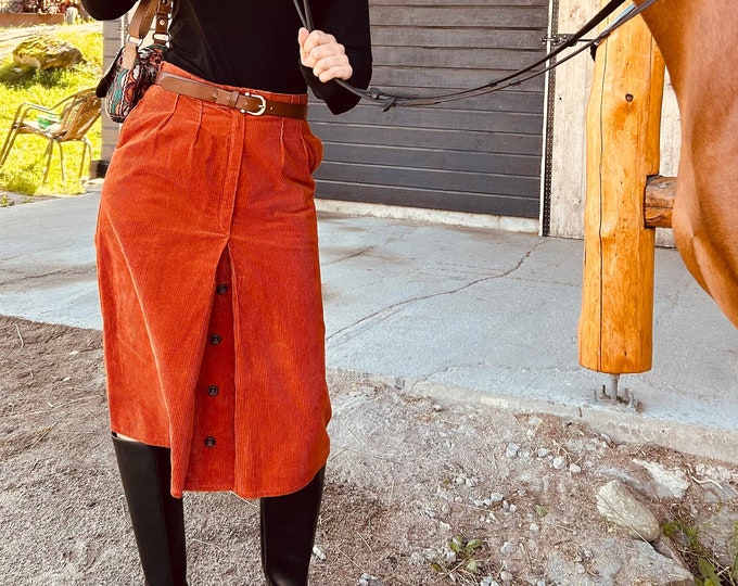 1970s Orange Rodeo Skirt - Etsy