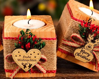 Christmas Home Decor, Candle Holder, Personalized Christmas Gifts, Christmas Ornaments, Merry Christmas, Christmas Decoration, Holiday Decor