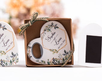 Personalized Wedding Favors Bottle Opener Magnet, Custom Fridge Bottle Opener, Wedding Party Favor Guests, Bridal Shower Favor, Baby Showers