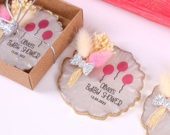 Personalized Baby Shower Epoxy Resin Magnet, Custom Epoxy Fridge Magnet Baptism, First Communion, Christening, Confirmation, Wedding Favors