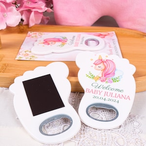 Apribottiglie magnetico personalizzato per baby shower, apribottiglie magnetico personalizzato per frigorifero, bomboniera per battesimo, prima comunione, bomboniera per ospiti di nozze