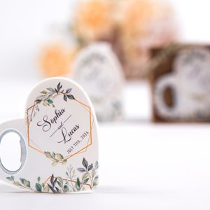 custom bottle opener magnet wedding favors, fridge magnet, bridal shower gift, bridal shower presents, gifts to give at a bridal shower, maid of honor gift for bridesmaids, wedding anniversary gift,wedding favor for guests, personalized bottle opener