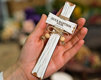 Wooden Cross Baptism Favors, Baptism Magnet Favors, Baptism Cross Favor, Fridge Magnets, Funeral Favors, First Communion, Personalized Cross