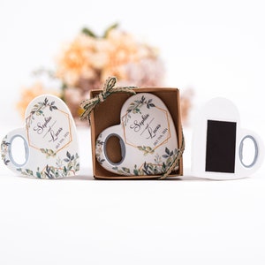 wedding favor for guest, personalized bottle opener, custom bottle opener magnet wedding favors, fridge magnet, bridal shower gift, bridal shower present, gifts to give at a bridal shower, maid of honor gift for bridesmaids, wedding anniversary gift