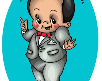 Kewpie PeeWee Herman Sticker