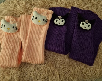 Hello Kitty knitted leg warmers