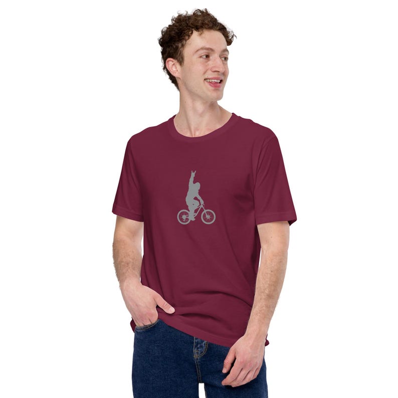 MTB bigfoot; sasquatch on a nomad; mountain biking yeti, mtb t-shirt, biking tee