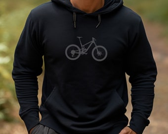 Bluza z kapturem do roweru górskiego z pełnym zawieszeniem, unisex, mieszanka bawełny