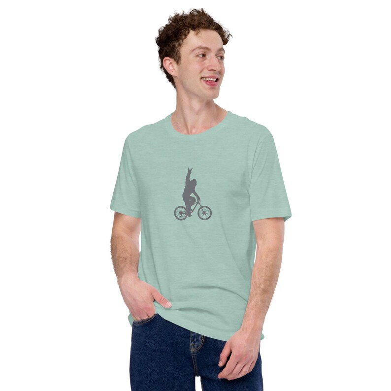 MTB bigfoot; sasquatch on a nomad; mountain biking yeti, mtb t-shirt, biking tee