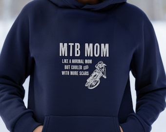 Bluza z kapturem MTB Mom, bluza z kapturem do jazdy na rowerze górskim, prezent dla miłośników jazdy na rowerze zjazdowym