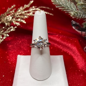 5ct solitaire moissanite engagement ring