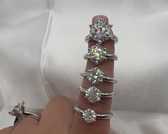 Elite moissanite solitaire ring