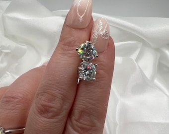 Moissanite stud earrings (various sizes 1/2/3/4/10ctw)