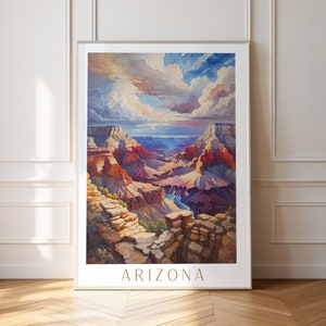 Arizona Park Reise Poster Wand Kunst Geschenk Druck, National Park USA Öl Farbe Retro Wohn Dekor Geschenk Digitaldruck Reise Liebhaber Kunst