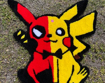 Handmade Deadpool x Pikachu Custom Rug