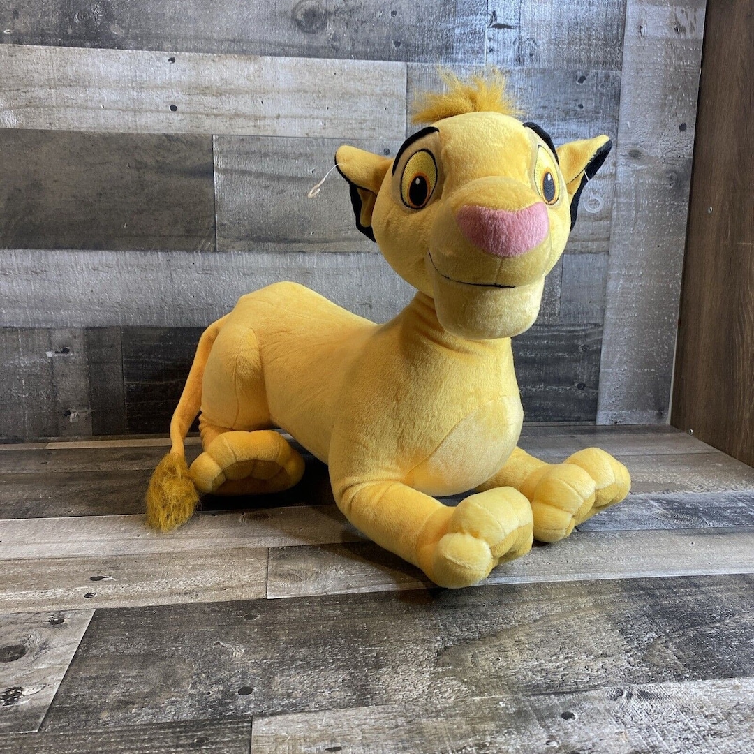 Disney the Lion King Simba Plush Cub Large 20 Stuffed Animal Hasbro Toy ...