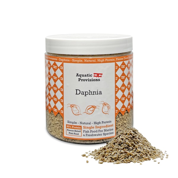 Freeze Dried Daphnia | Fish Food for Freshwater and Marine Aquarium Fish, Invertebrates, and Fry | Simple & Natural | High Protein Fish Food
