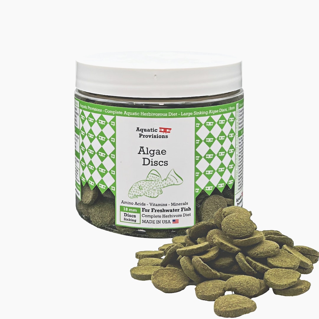 Algae Wafers Fish Food Spirulina Veggie Discs Complete Diet for