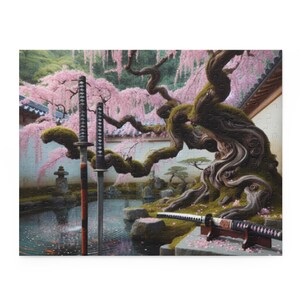 Gelassenes Kirschblüten-Puzzle | Japanische Kunst zur Entspannung, Achtsame Entspannung, Geschenk für Puzzle-Liebhaber, Wohnkultur, Meditation