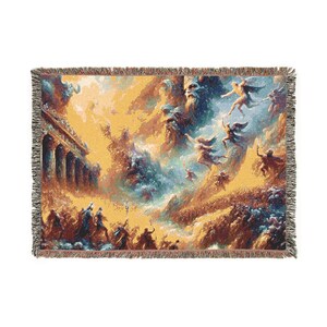 Celestial Woven Blanket, Cozy Art Throw, Unique Home Decor, Gift for Art Lovers, Perfect for Relaxing or Gifting