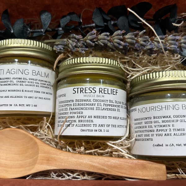 Anti-aging, Stress Relief, Nourishing Body Balm Gift Box