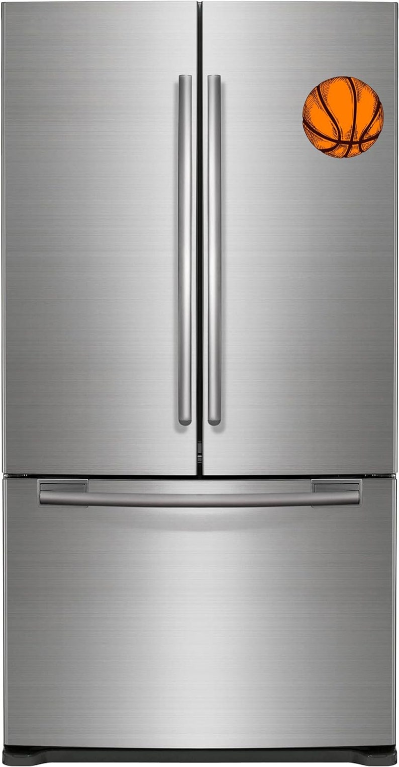 Basketball Car Magnet - 5.625x5.625 Inch Vehicle & Refrigerator Decal