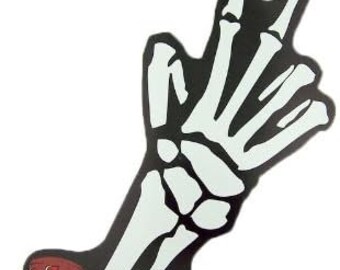 Pegatina magnética para parachoques de coche de 11 pulgadas con diseño de esqueleto y huesos de mano, decoración de Halloween
