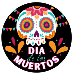 Dia De Los Muertos Magnet Accessory, Magnetic Day of the Dead Decoration for Cars, Refrigerators, and Whiteboards, 5.5 Inches