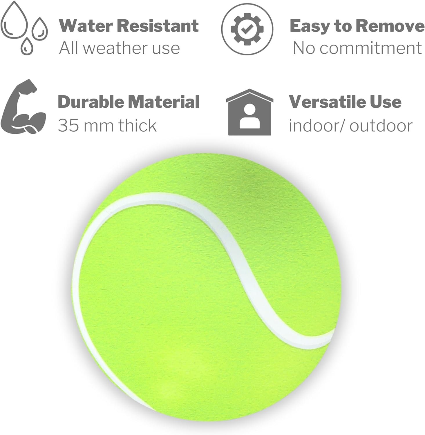 Tennis Ball Sports Decals for School Lockers and Refrigerators