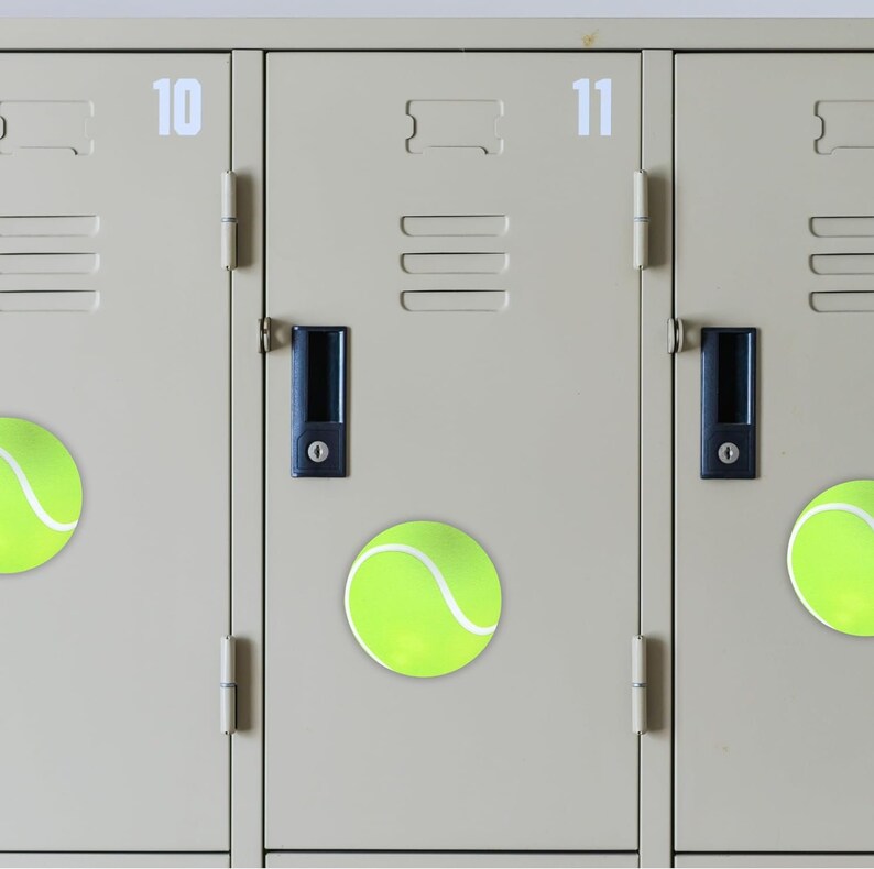 Tennis Rackets Design Car Magnet (5 Inch) - Strong Fridge, Locker, Truck Decal - USA Made, Waterproof - View #3