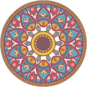 Magnete mandala colorato per auto, frigorifero, armadietto e altro, graziose decorazioni magnetiche per decalcomanie, magneti Boho per decorazione, 5,5 pollici