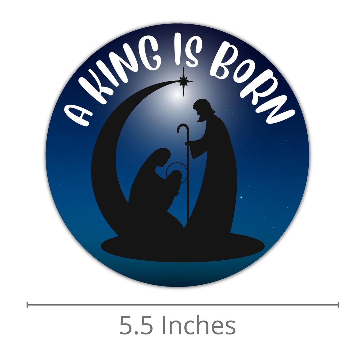 A King is Born, Christmas Holy Family Nativity Scene Car Magnet, 5.5 ...