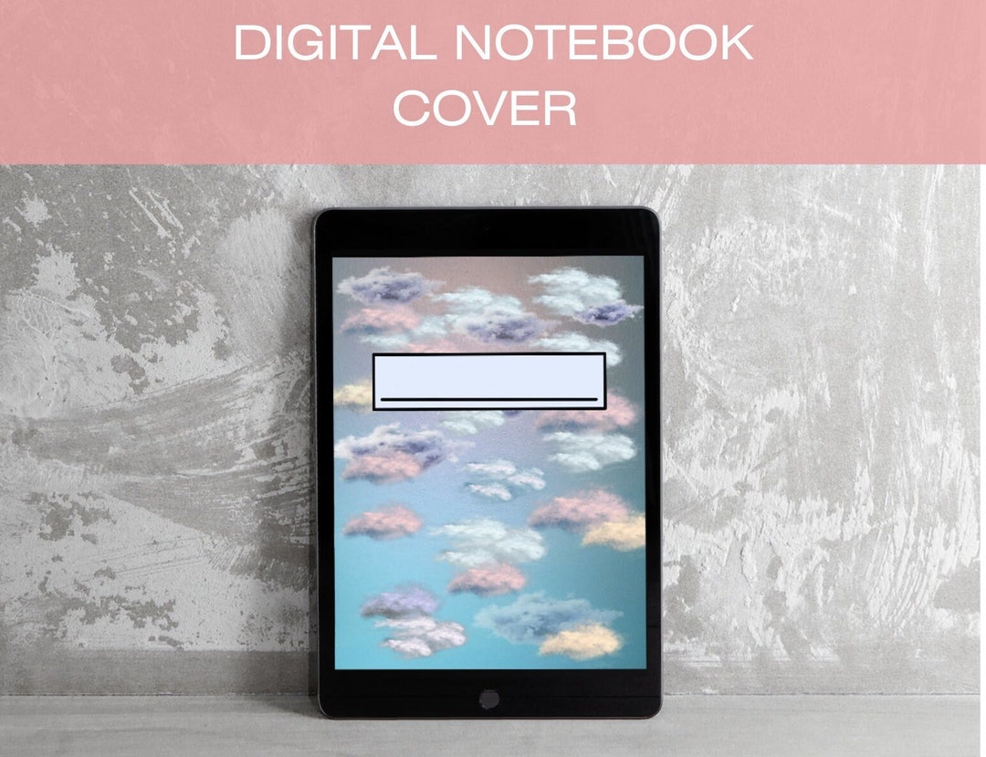 Clouds at Sunrise Digital Notebook Cover for Goodnotes, Notability ...