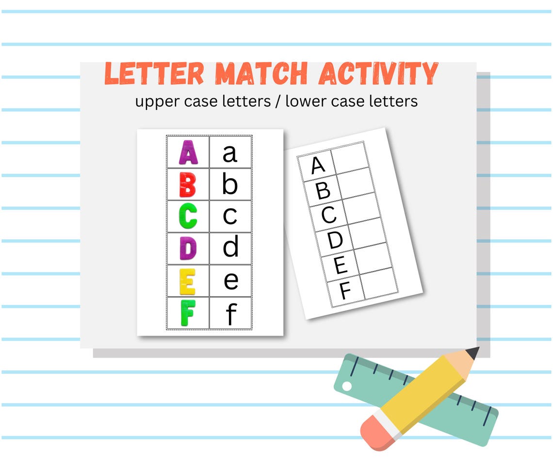 Alphabet Letter Matching Activity for Kids - Etsy Canada