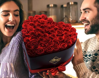 Heart Shape Rose Gift Box - Eternal Rose Bouquet