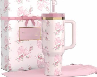 Love Shack Fancy Floral Tumbler: 40oz Stainless Steel Gift Box