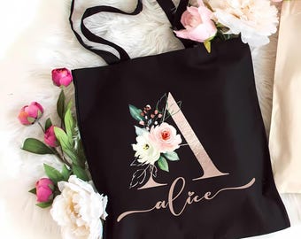 Custom Bridesmaid Tote Bag: Personalized Bridal Party Gift