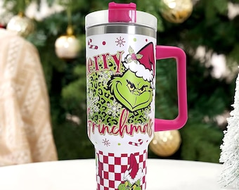 Grinch Christmas Tumbler: 40oz Insulated Travel Mug